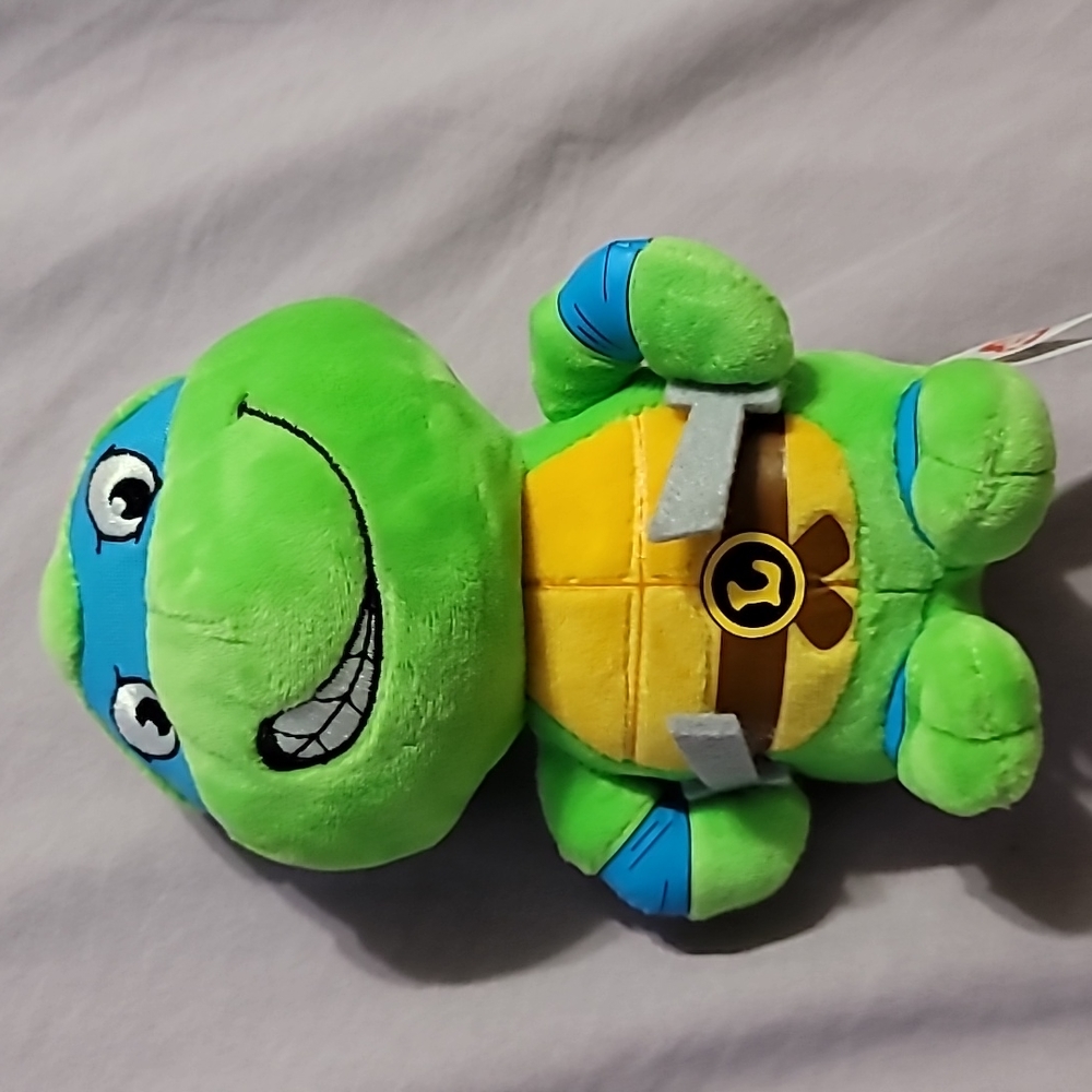 Ty Teenage Mutant Ninja Turtle 6.5" BLUE Plush Doll Leonardo TV Movie Character